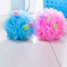 상도일 스펀지 샤워볼 버블볼 목욕 샤워 타올볼 랜덤배송, 색상랜덤, 1개