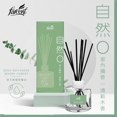花仙子-自然0室內擴香 90ml 室內擴香瓶 持續香氛 分解異味, 1個, 清新木香