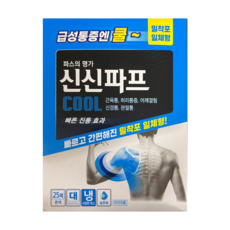 신신파프 쿨(COOL) 25매 붙이는파스 근육통 허리 손목 담 코스트코, 1개