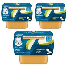 Gerber 嘉寶 孩童食物泥 2入組, 水梨口味, 113g, 3組