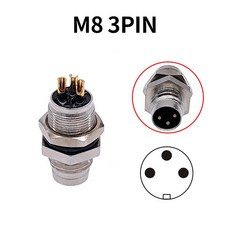 M8 센서 커넥터 A 4핀 코드 각도 벤드 접 3핀 금속 방수 직선 연결 나사 IP68, M8 so et