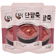 토리식품 그 옛날 단팥죽 구수하고 달콤한 100% 국산팥 전통 동지팥죽 간편죽, 3개, 230g