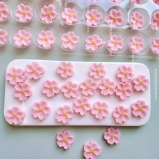 핑크 벚꽃 플라워 식용 초콜릿 케이크 봄 디저트 데코 장식 80개입, 옵션 12