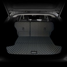 국내제작 퀼팅가죽 더뉴투싼NX4 트렁크매트 풀세트 차박매트(23년-), 블랙+블루, 하이브리드_보스사운드 미적용