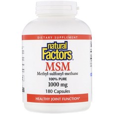 natural Factors MSM膠囊 1000mg, 180顆, 1罐