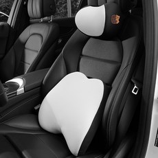 자동차 메모리폼 헤드레스트 허리 목베개 차량용 목베개 쿠션 차량용 카시트 베개 쿠션, 쿨/통풍, 1개