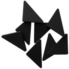 Thirteen Chefs 도마 받침대 미끄럼 방지 실리콘 패드 8개 세트 레드 - 비접착 접착제 없음, 블랙