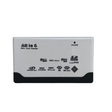 올인원 메모리 카드 리더기 USB 외장 SD/TF/M2/MS/XD/CF PC 카메라용, 01 하얀색