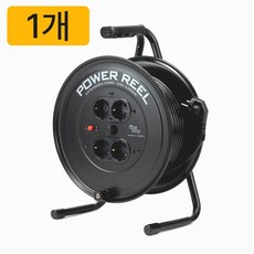 원스탑 캠핑 전기 릴선 전기리드선 블랙 4구 20m, 1개