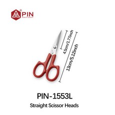 핀 13cm/5.12인치 스테인레스 스틸 자수 가위 - 봉제 및 공예용 2가지 스타일(직선 곡선 헤드), 2)PIN-1553L