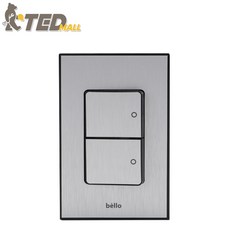 위너스 벨로 전기 전등 스위치 국산스위치 2구, 실버, 1개