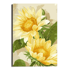 원그리드 DIY 명화그리기 세트 캔버스 유화그리기, 골든 선샤인, 1개