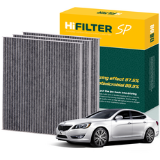 하이필터 기아 자동차 K7 활성탄 에어컨필터, 3개, K7 (VG) HI-B002