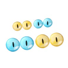 반쪽눈 인형눈-고양이눈(10개) [3509] / 모루인형눈 고양이 인형 만들기, 10mm 분홍, 1개