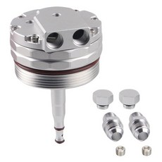 11421744000 AN10 오일 쿨러 필터 뚜껑 커버 캡 0.3cm(1/8인치) NPT 포트 포함 BMW M52 M54 M56 E46 E39 E60용 교체 1142174, 실버