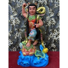 京綸 1尺3 植髮活眼蓮花太子 江西樟木 中壇元帥 神像