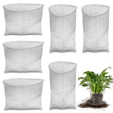 식물 뿌리 보호 바구니 그물 메쉬 식물 뿌리 보호대 스테인레스 스틸 식물 루트 가드 바구니 6개 30x15cm/25x23cm 화원 정원 농지 적용/벌레 들쥐 설치류 방지