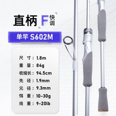 【釣友俱樂部】釣迷泛用路亞竿套裝全套m硬度遠投竿碳素單竿槍柄直柄正品釣魚竿漁具好物, 銀鱸Ultra泛用1.8米M直柄【輕量化