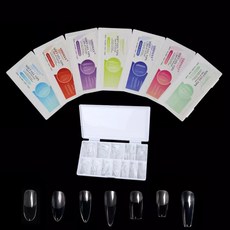 바이베스트 네일아트 대용량 풀커버 에칭 말랑팁 552p세트 7종, 소프트젤팁552팁-V02, 1개