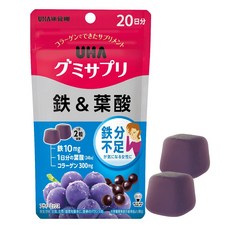 일본젤리 UHA 구미 영양제 엽산 40mg 블루베리 맛 20일분, 1개, 20회분