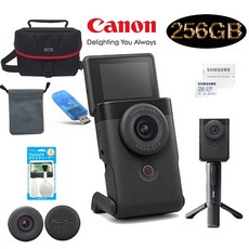 CANON PowerShot V10+ULanzi BG-4배터리그립+렌즈캡+256GB+정품파우치+정품가방+크리닝킷+리더기 고용량 브이로그 울란지패키지, 블랙