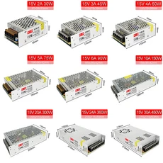 3V 5V 6V 9V 12V 13.8V DC 스위칭 전원 공급 장치 SMPS 12358.51012.51516.5202530-60A Led 스트립 CCTV 용, 01 CHINA, 22 2A, 02 15V