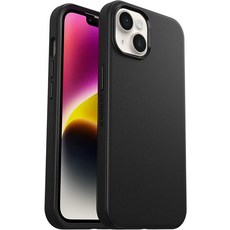 OtterBox 아이폰 14 & 아이폰 13 Symmetry 시리즈 케이스 - 블랙 매우 매끄러운 무선 충전 호환 가장자리가 올라와 카메라 및 스크린 보호, Black