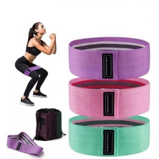 요가 필라테스 스쿼트 루프 밴드 저항 3종 세트 홈트 스트레칭 소도구 하체 근력 운동, 단일옵션