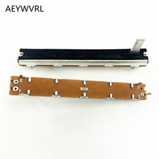 단일 전위차계 핸들 직선 슬라이드 전위차계 B10K B20K B50K B100K 60mm 15mm 10, 20 천개 옴