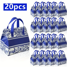 재사용 가능한 테이크아웃 피크닉 가방 보온 쿨러백 20팩, 20매입, 블루