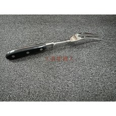 工具家達人 堺孝行 日本製 鐵板叉 曲線 SW鋼 牛排 肉料理 烤肉叉 10132 裸包裝, 1個