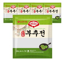 롯데 한입 부추전 500g x5개/ 냉동 부침개 전 야식 반찬, 5개