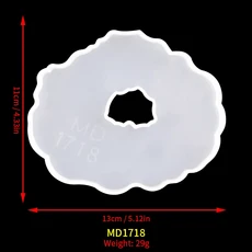불규칙한 코스터 실리콘 수지 금형 에폭시 주조 DIY 만들기 와인 유리 트레이 홈 장식 도구, 06 MD1718