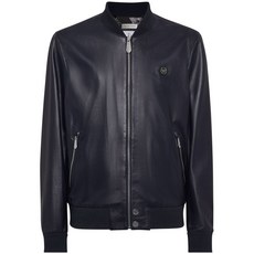 필립플레인 가죽 봄버 재킷