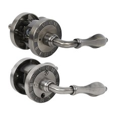 (락이록이) 국산 엔젤금속 시계무늬 엔틱 방문손잡이 문고리 2color 버튼형, 1개, AB (동색)