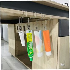 주방수납 상부장 도어걸이 행주걸이 정리 스테인리스 클립 거치대 욕실 세면대 수건, 1개, 상부장스텐클립