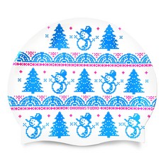 오호라스튜디오 링클 실리콘 수영모자, 윈터스웨터 블루, 1개