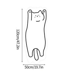 발매트 욕실 싱크대 주방 미끄럼방지 카펫 고양이 있는 방지 침대 귀여운 장식 매트 침실에 불규칙한 깔개 바닥 미끄럼, as picture show, 120x50cm S2