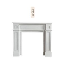歐式實木壁爐裝飾櫃浮雕復古做舊拱形法式假壁爐裝飾客廳小壁爐架, ★純白色 長130寬24高110☆