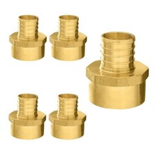 10팩 PEX Fittings Niikappu 1.9cm x 1.9cm(3/4인치 x 3/4인치) NPT 암나사 어댑터 PEX 파이프용 황동 Pex 크림프 어댑터 ASTM, 5, 3/4" x 3/4"