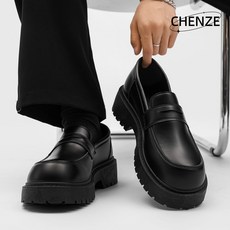 CHENZE 푹신한 비즈니스 데일리 로퍼 구두 남자구두 남자로퍼 남자신발 라운드토 천연가죽 정장 캐주얼 발편한 구두
