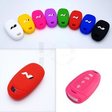 제사오스토어 벨로스터 N라인 스마트키케이스 차키케이스 N라인키케이스 키홀더 실리콘케이스, 01.스마트키케이스(현대신형4버튼_타입4)/옐로우