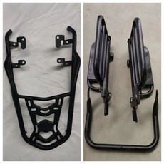 윈드쉴드 레트로 방풍 윈드스크린 오토바이 스크램블러, I. 검은 색 후면 선반  측면 선반