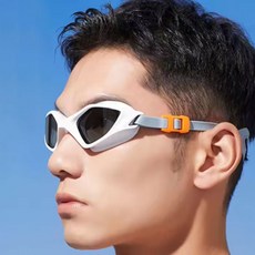 수영수경 수영안경 오픈워터 뷰 노패킹x 와이드 알큰수경 미러 남자 아엠슈퍼S1, 1개