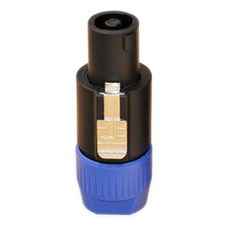 (티테크놀로지) 스피커 스피콘 커넥터 1개 (블루/T-NL4FC-B)