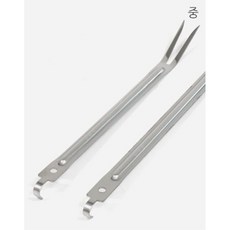 뷔폐 업소용 대형포크 고기굽기 스텐고리 롱포크 바베큐 고기포크 서빙용 분배용포크, 중_3x9.5x37