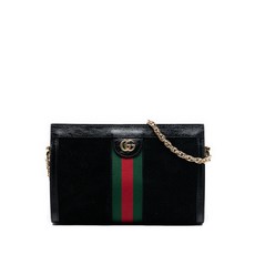 구찌 중고 2016-2026 스몰 스웨이드 오피디아 체인 크로스 백