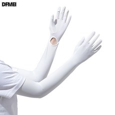 DFMEI 防曬袖套夏季防曬手套防紫外線套袖戶外騎行冰感透氣加長薄款冰袖, 1個, 均碼