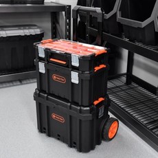 TACTIX TX-0382 堆疊工具箱 工具車 拉車板車 手推車 五金收納, 1個, TX-0383（上層）