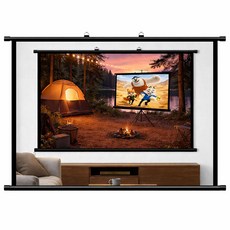 빔프로젝터 스크린 족자형 80 100 120인치 벽걸이 캠핑용 가정용 40 60인치 빔스크린 울트라매트원단 클래식뷰, 클래식뷰 40인치스크린